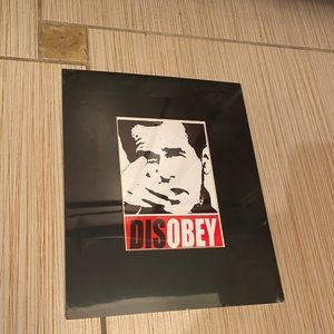 Rare Disobey George W. Bush Tower Records Mini Poster Vintage Spoof